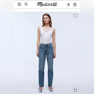 Madewell 90s straight rhinestone blue jeans women's sz 24. New Indie festival